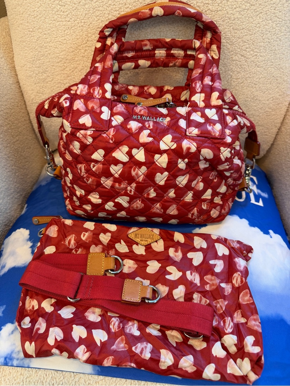 MZ Wallace Sutton Ltd Valentines Red Heart Tote
